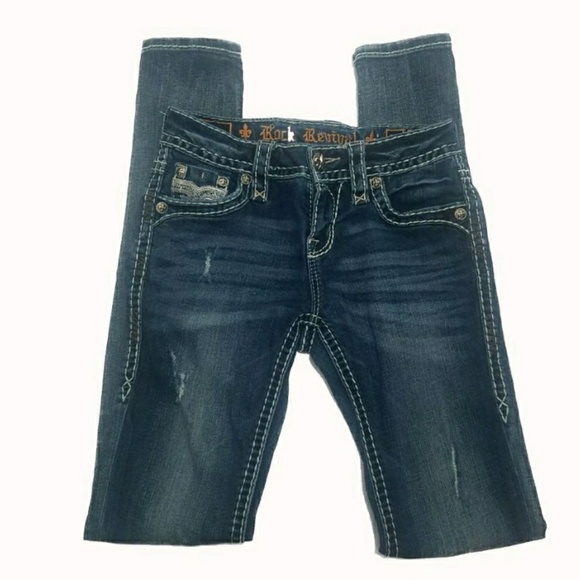 Rock Revival Pilkin Mid-Rise Skinny Stretch Sz 25 - Picture 2 of 8